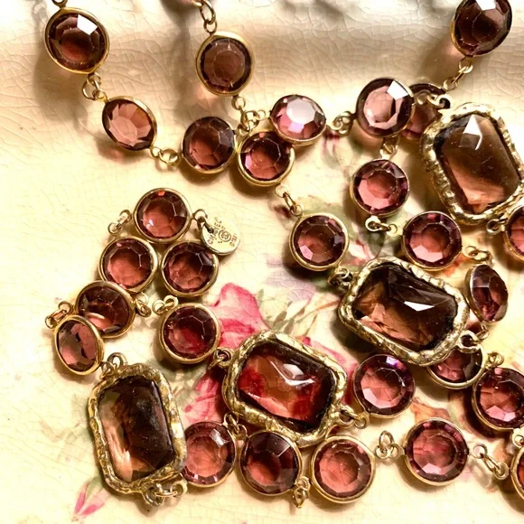 CHANEL Vintage 1981 Chiclet Amethyst Sautoir-Style Necklace - Picture 7 of 14